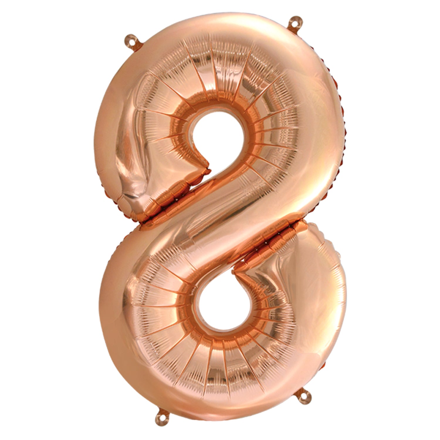 FUNXGO Folienballon - Zahl in Rosegold - 42 Zoll