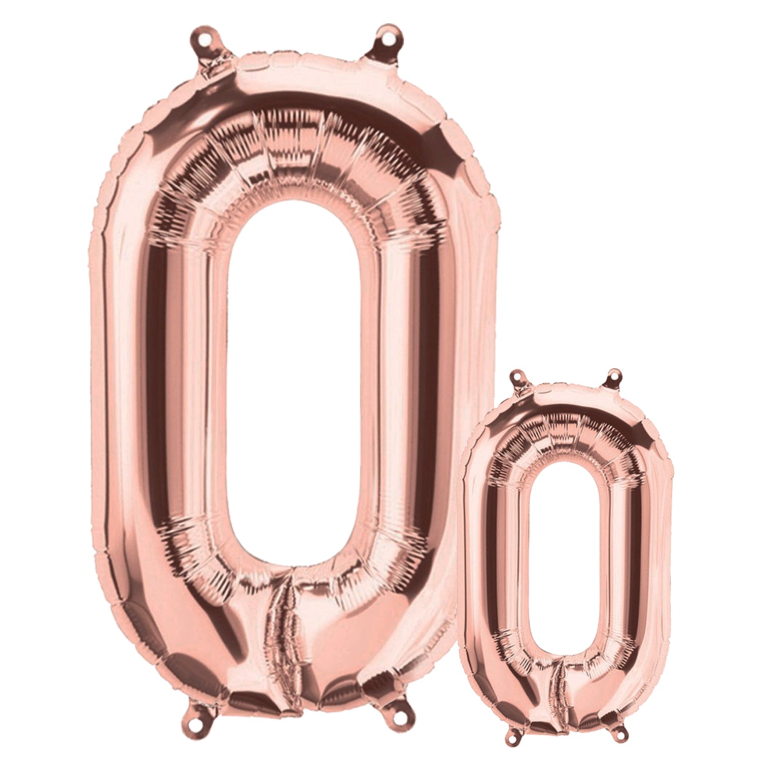 FUNXGO Folienballon - Zahl Set in Rosegold - 17 Zoll und 42 Zoll