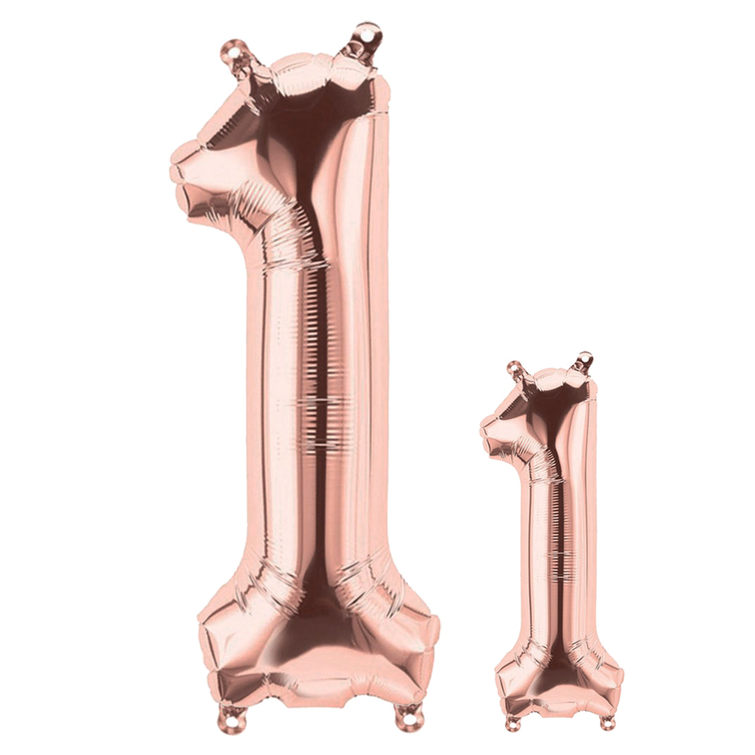 FUNXGO Folienballon - Zahl Set in Rosegold - 17 Zoll und 42 Zoll