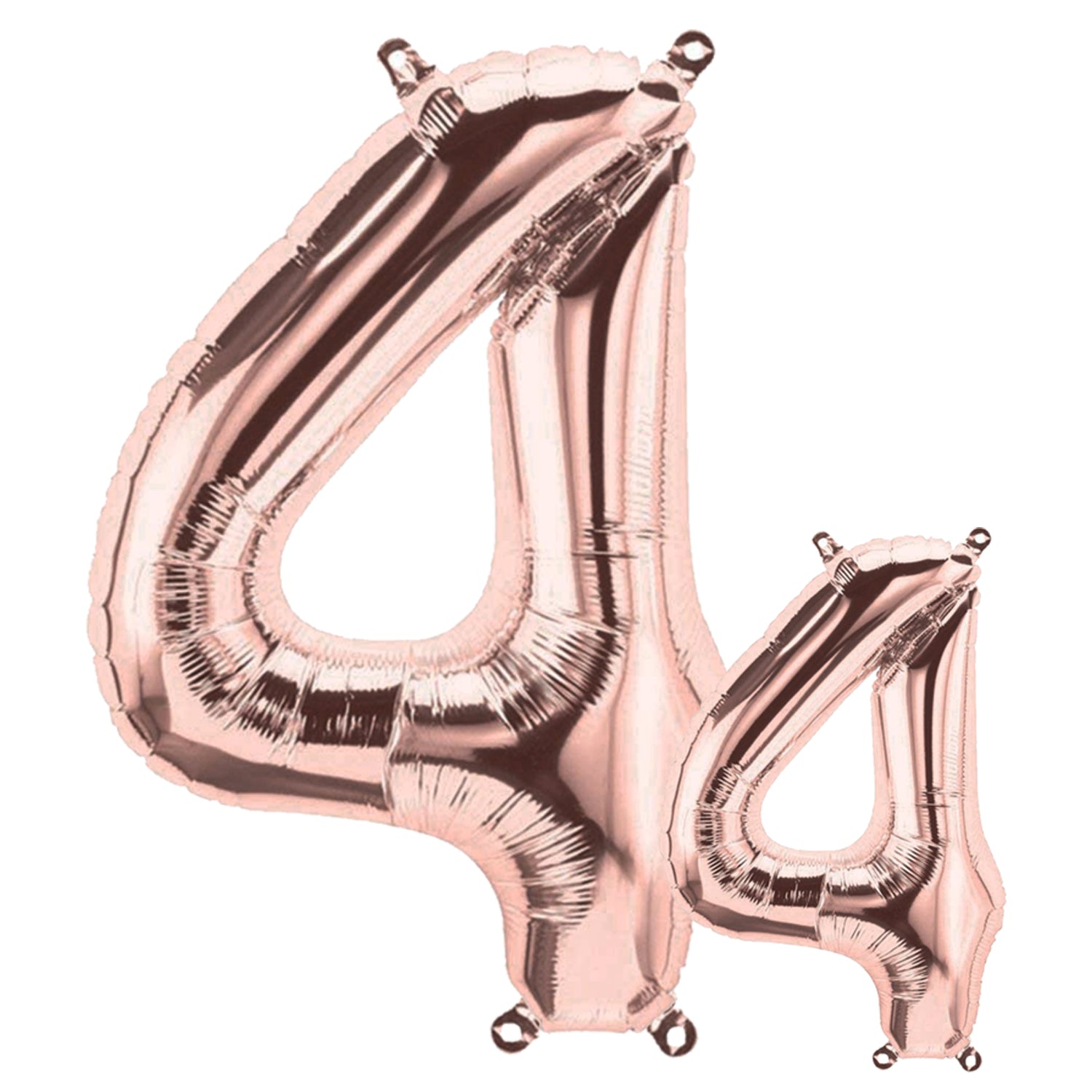 FUNXGO Folienballon - Zahl Set in Rosegold - 17 Zoll und 42 Zoll