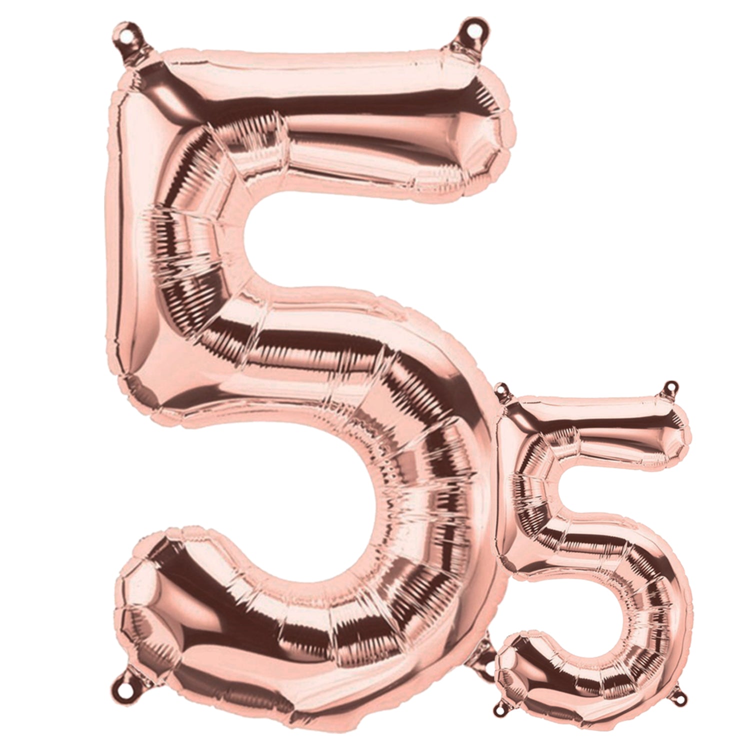 FUNXGO Folienballon - Zahl Set in Rosegold - 17 Zoll und 42 Zoll