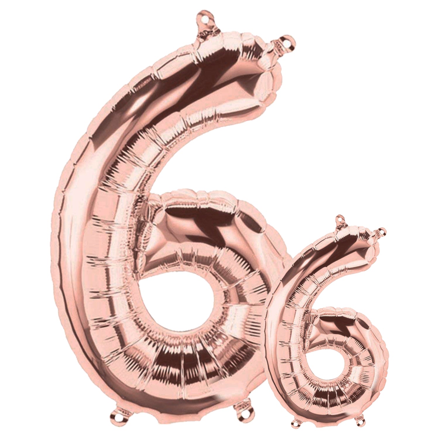 FUNXGO Folienballon - Zahl Set in Rosegold - 17 Zoll und 42 Zoll