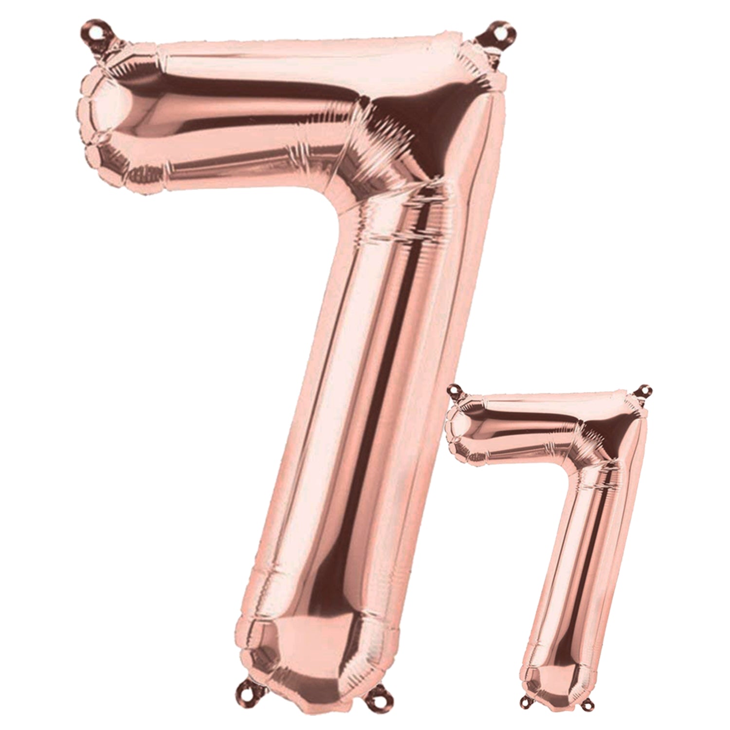FUNXGO Folienballon - Zahl Set in Rosegold - 17 Zoll und 42 Zoll