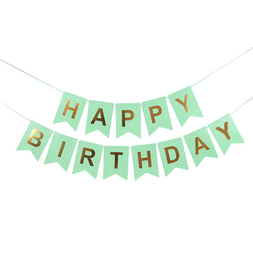 FUNXGO Dekoration Girlanden " Happy Birthday " - Fahnengirlande