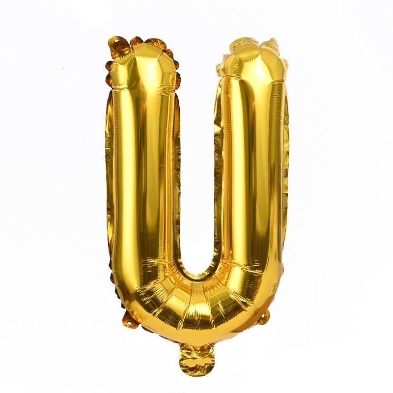 FUNXGO Folienballon Buchstaben  in Gold  - 17 Zoll