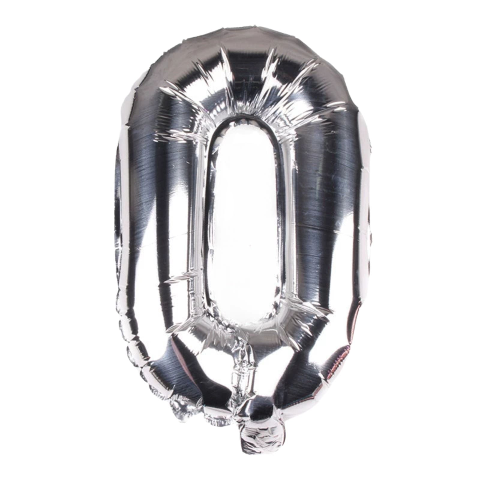 FUNXGO Folienballon Zahl  in Silber  - 17 Zoll