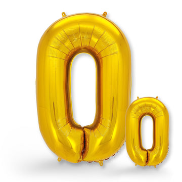 FUNXGO Folienballon - Zahl Set in Gold - 17 Zoll und 42 Zoll