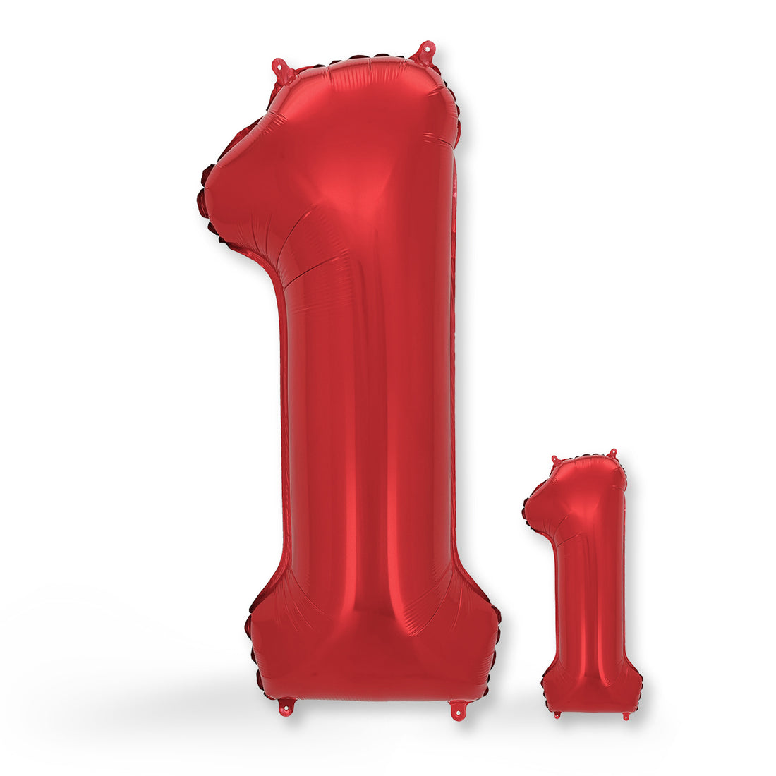 FUNXGO Folienballon - Zahl Set in Rot - 17 Zoll und 42 Zoll