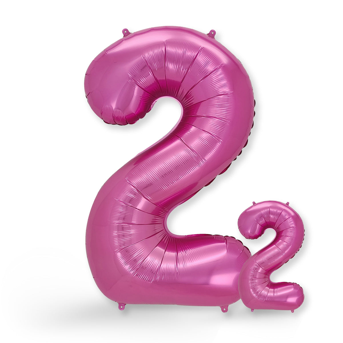 FUNXGO Folienballon - Zahl in Rosa - 17 Zoll und 42 Zoll