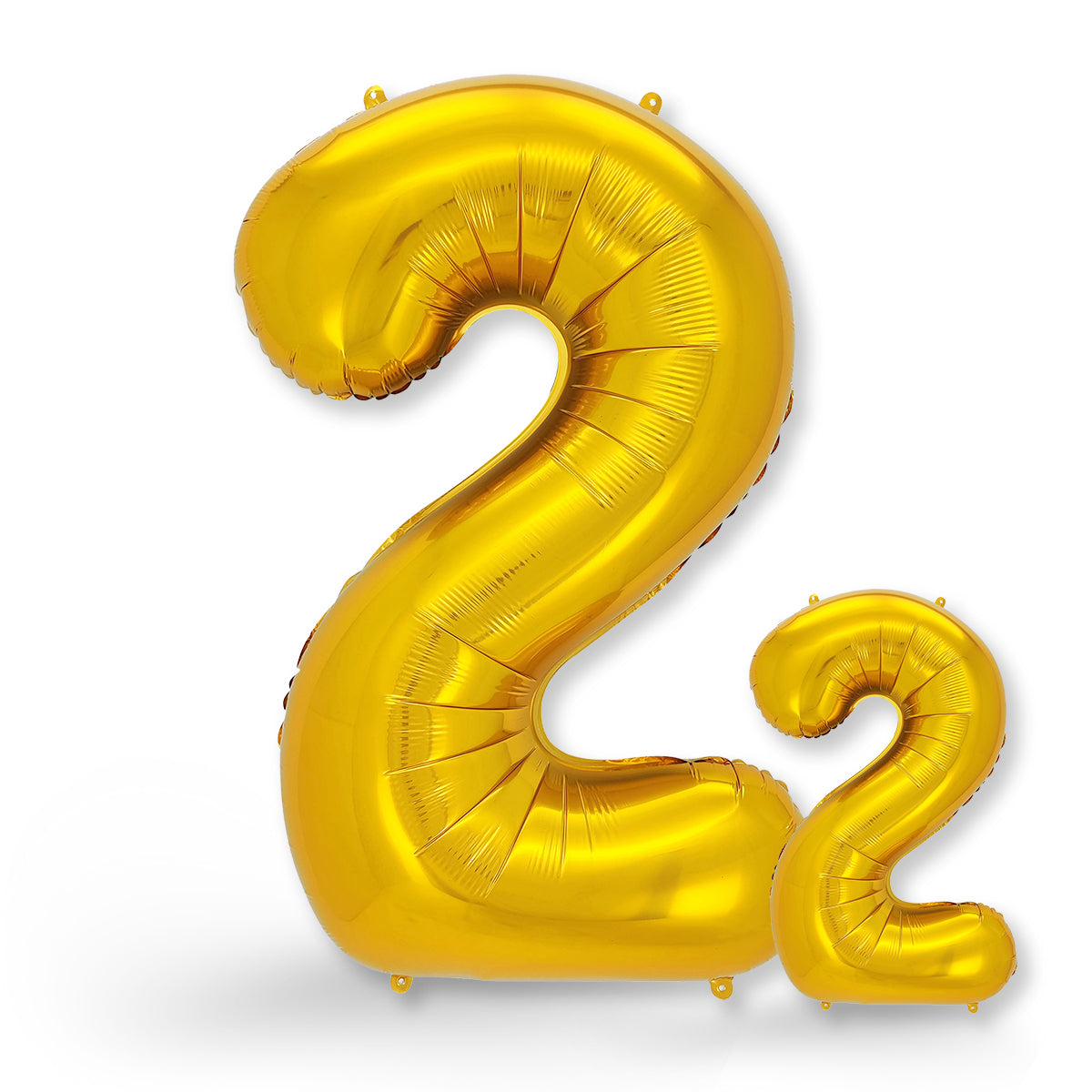 FUNXGO Folienballon - Zahl Set in Gold - 17 Zoll und 42 Zoll