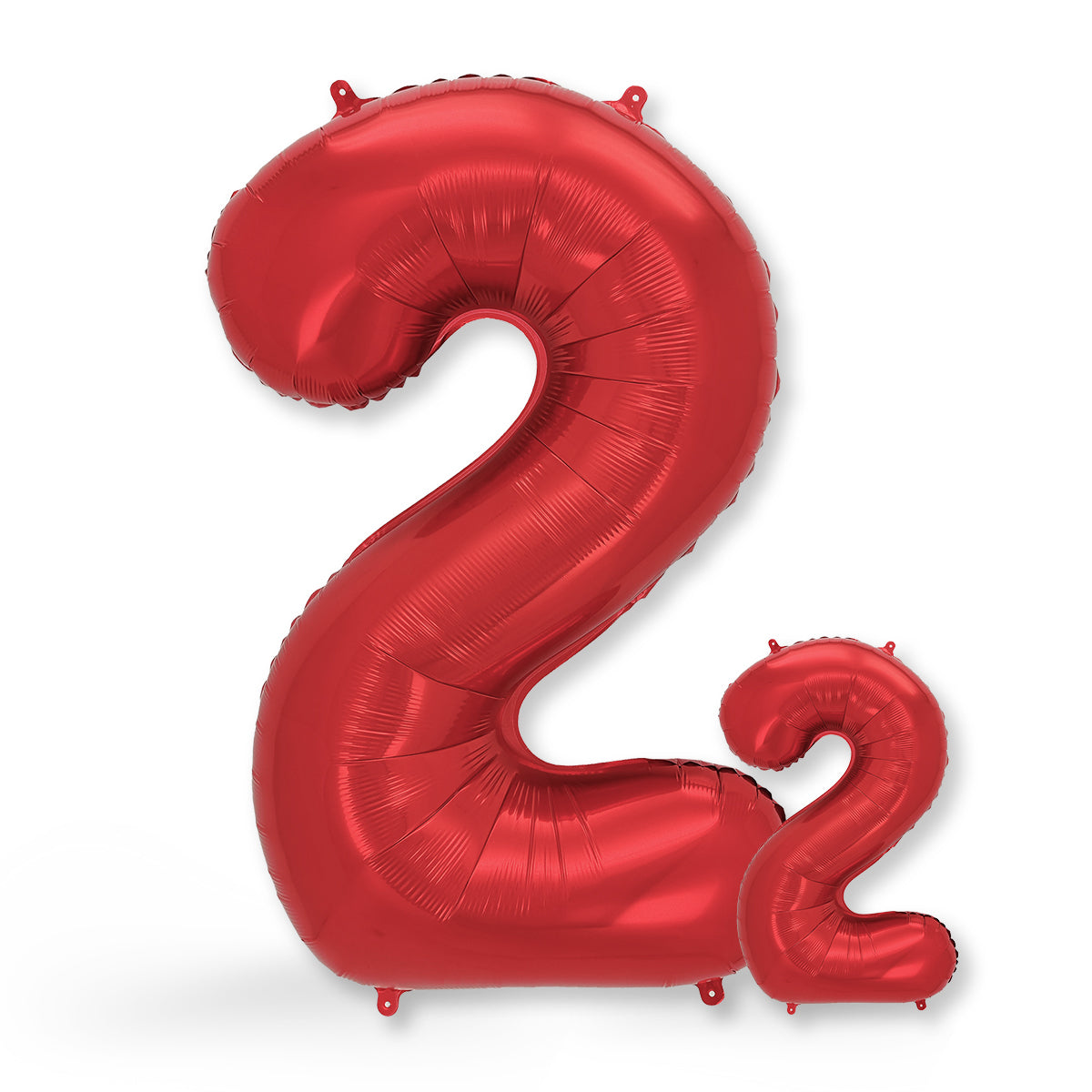 FUNXGO Folienballon - Zahl Set in Rot - 17 Zoll und 42 Zoll