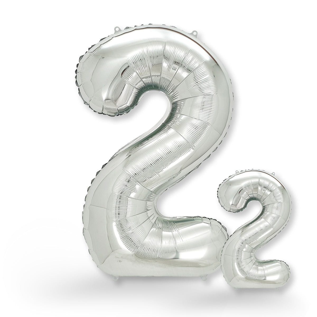 FUNXGO Folienballon - Zahl Set in Silber - 17 Zoll und 42 Zoll