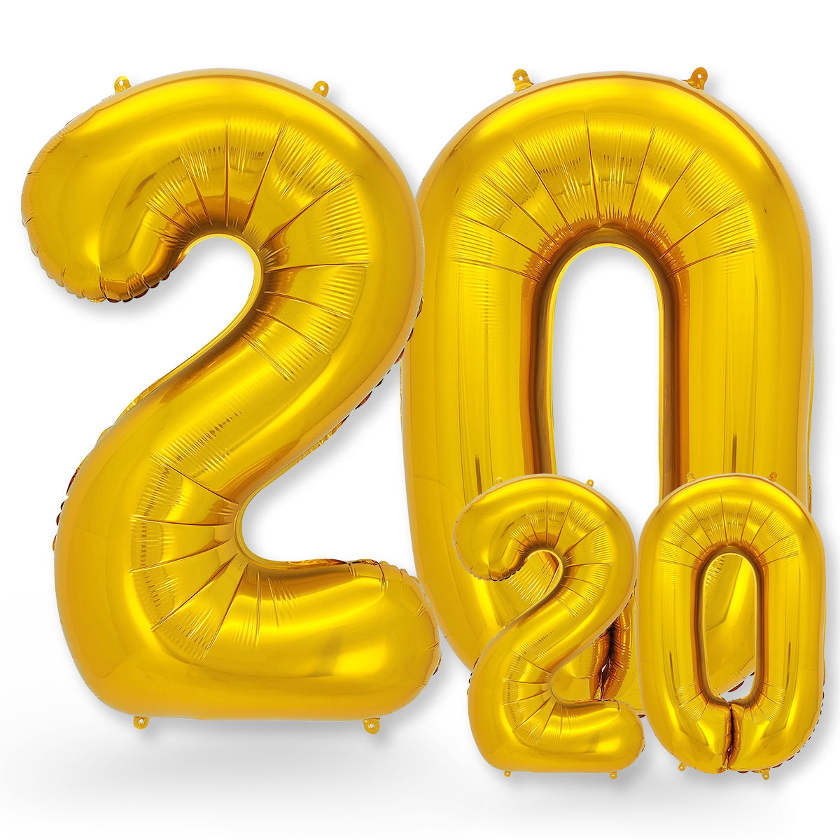 FUNXGO Folienballon - Zahl Set in Gold - 17 Zoll und 42 Zoll