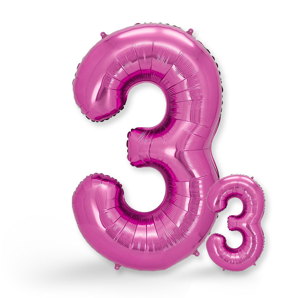 FUNXGO Folienballon - Zahl in Rosa - 17 Zoll und 42 Zoll