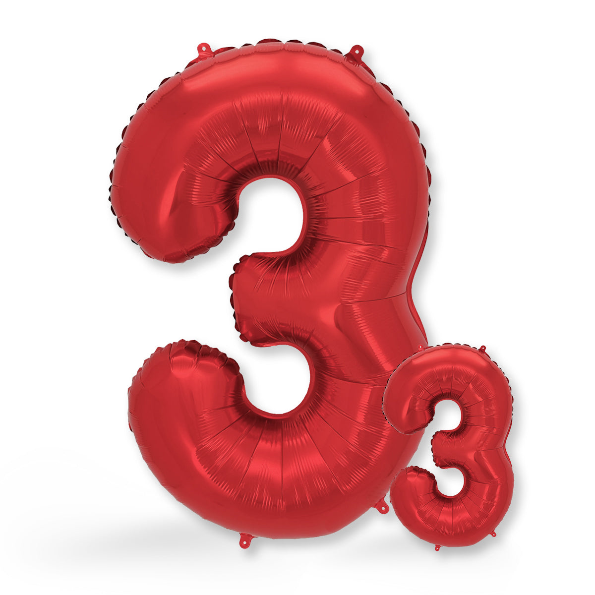 FUNXGO Folienballon - Zahl Set in Rot - 17 Zoll und 42 Zoll