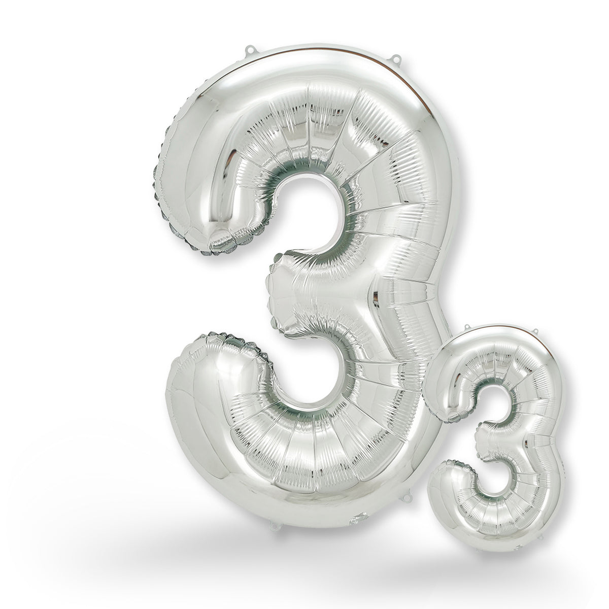 FUNXGO Folienballon - Zahl Set in Silber - 17 Zoll und 42 Zoll