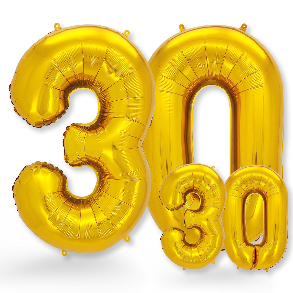 FUNXGO Folienballon - Zahl Set in Gold - 17 Zoll und 42 Zoll