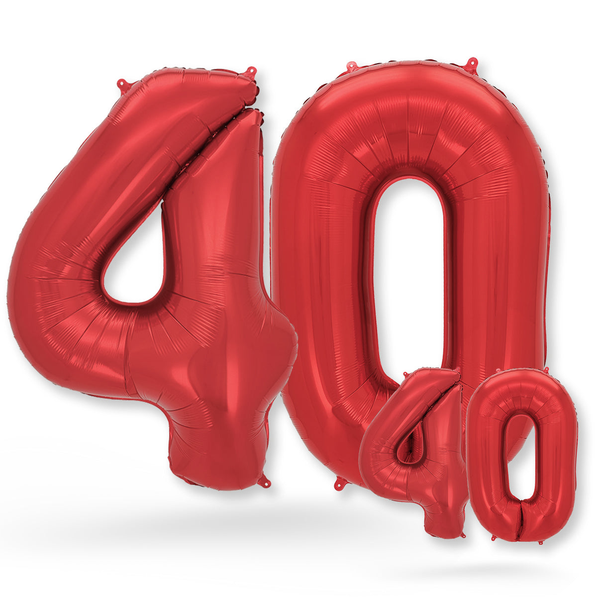 FUNXGO Folienballon - Zahl Set in Rot - 17 Zoll und 42 Zoll