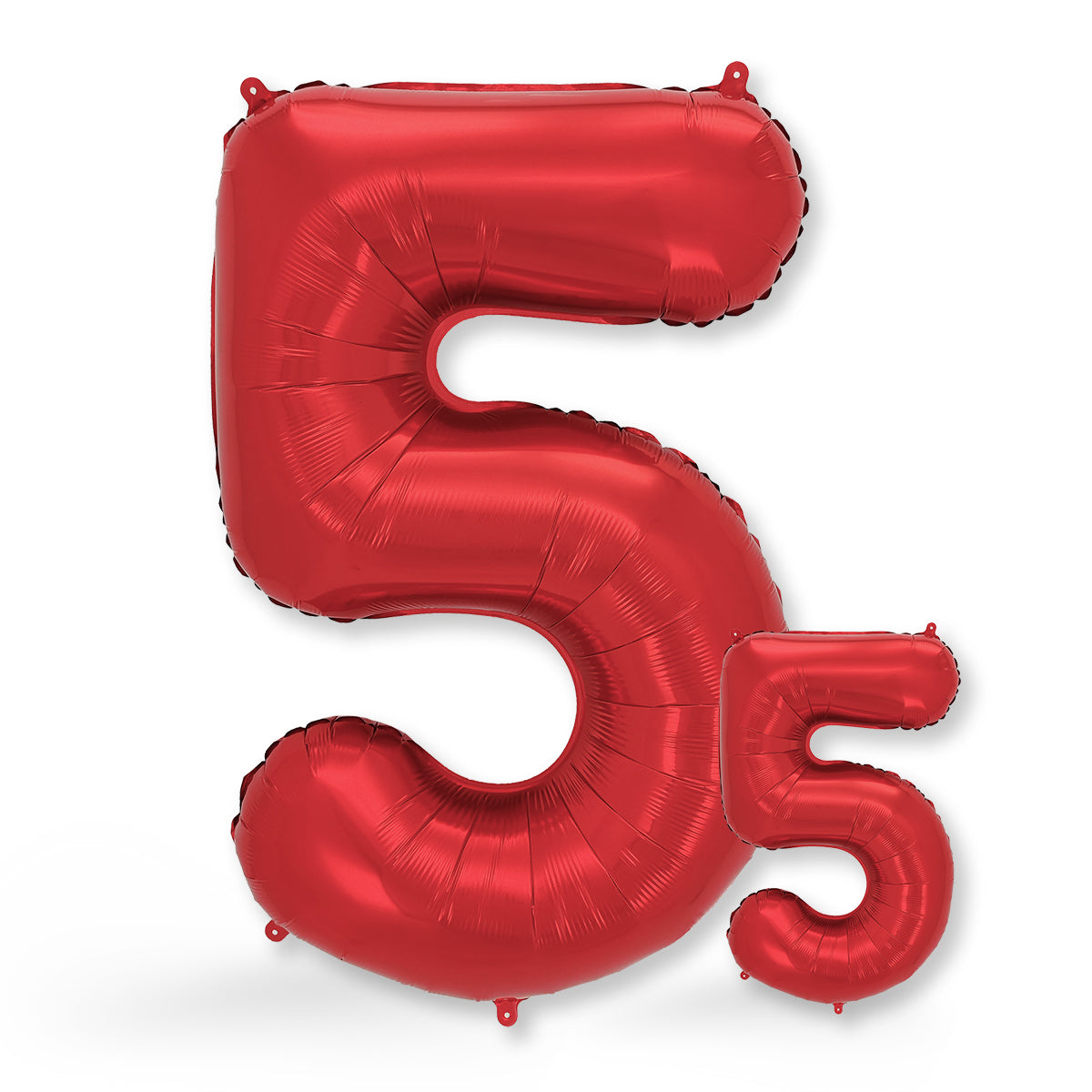 FUNXGO Folienballon - Zahl Set in Rot - 17 Zoll und 42 Zoll
