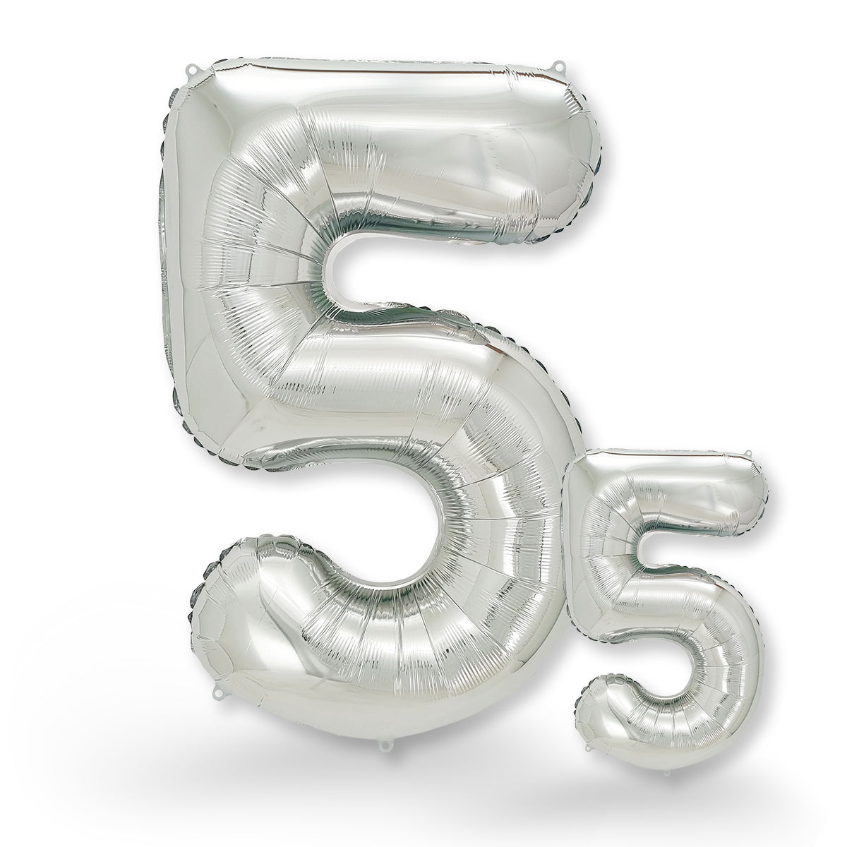 FUNXGO Folienballon - Zahl Set in Silber - 17 Zoll und 42 Zoll
