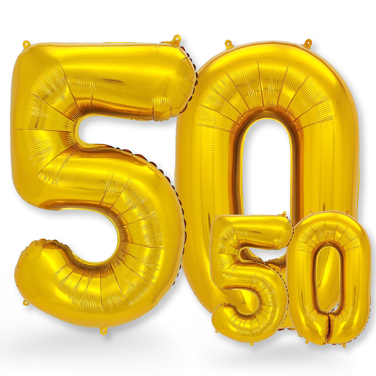 FUNXGO Folienballon - Zahl Set in Gold - 17 Zoll und 42 Zoll