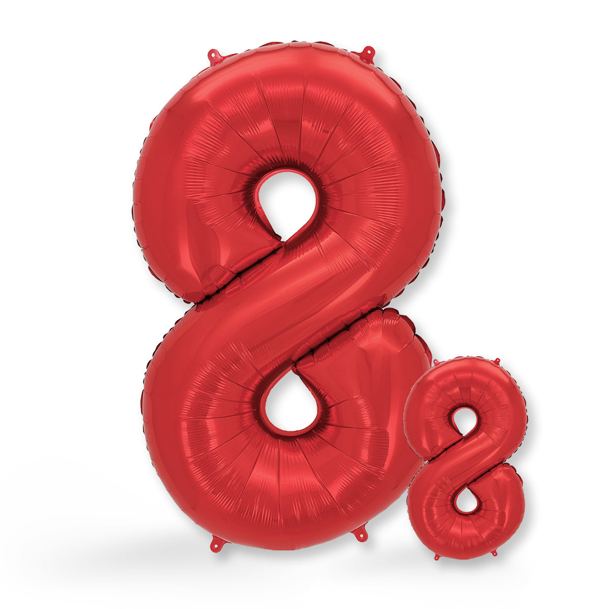 FUNXGO Folienballon - Zahl Set in Rot - 17 Zoll und 42 Zoll