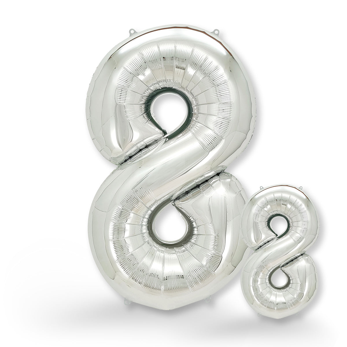 FUNXGO Folienballon - Zahl Set in Silber - 17 Zoll und 42 Zoll