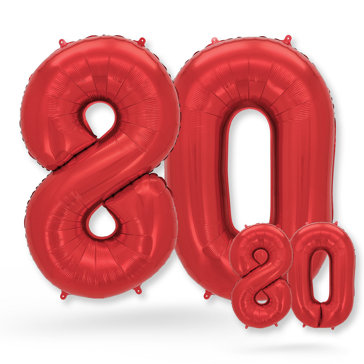 FUNXGO Folienballon - Zahl Set in Rot - 17 Zoll und 42 Zoll