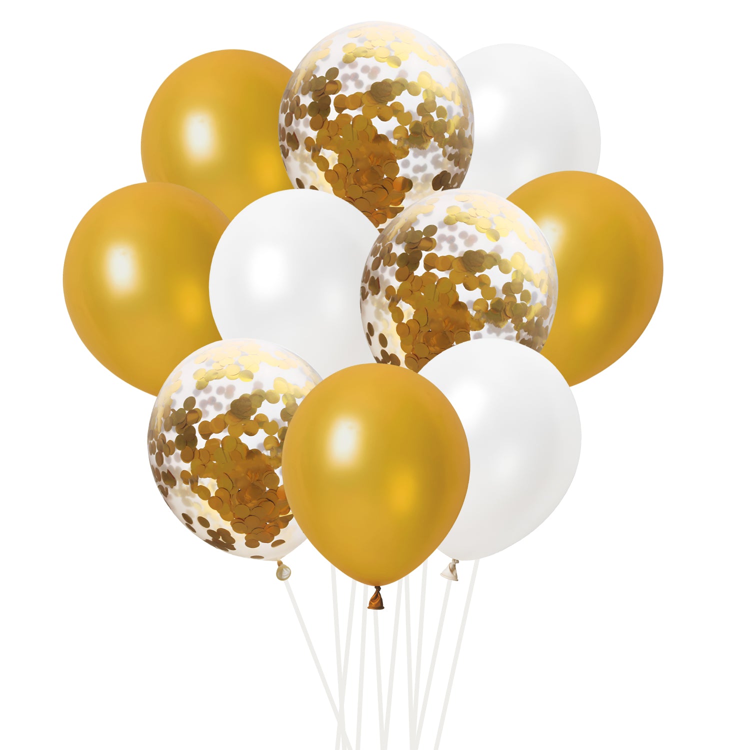 FUNXGO Konfetti Luftballons Set in mehreren Farben - 60 Stück