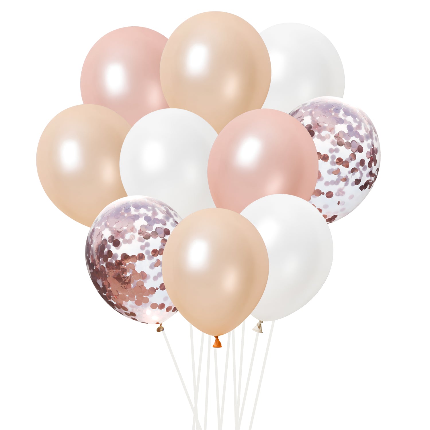 FUNXGO Konfetti Luftballons Set in mehreren Farben - 60 Stück