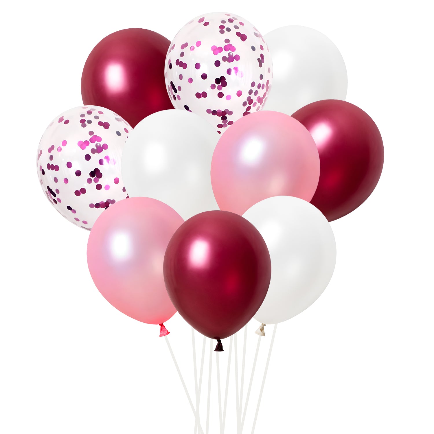 FUNXGO Konfetti Luftballons Set in mehreren Farben - 60 Stück