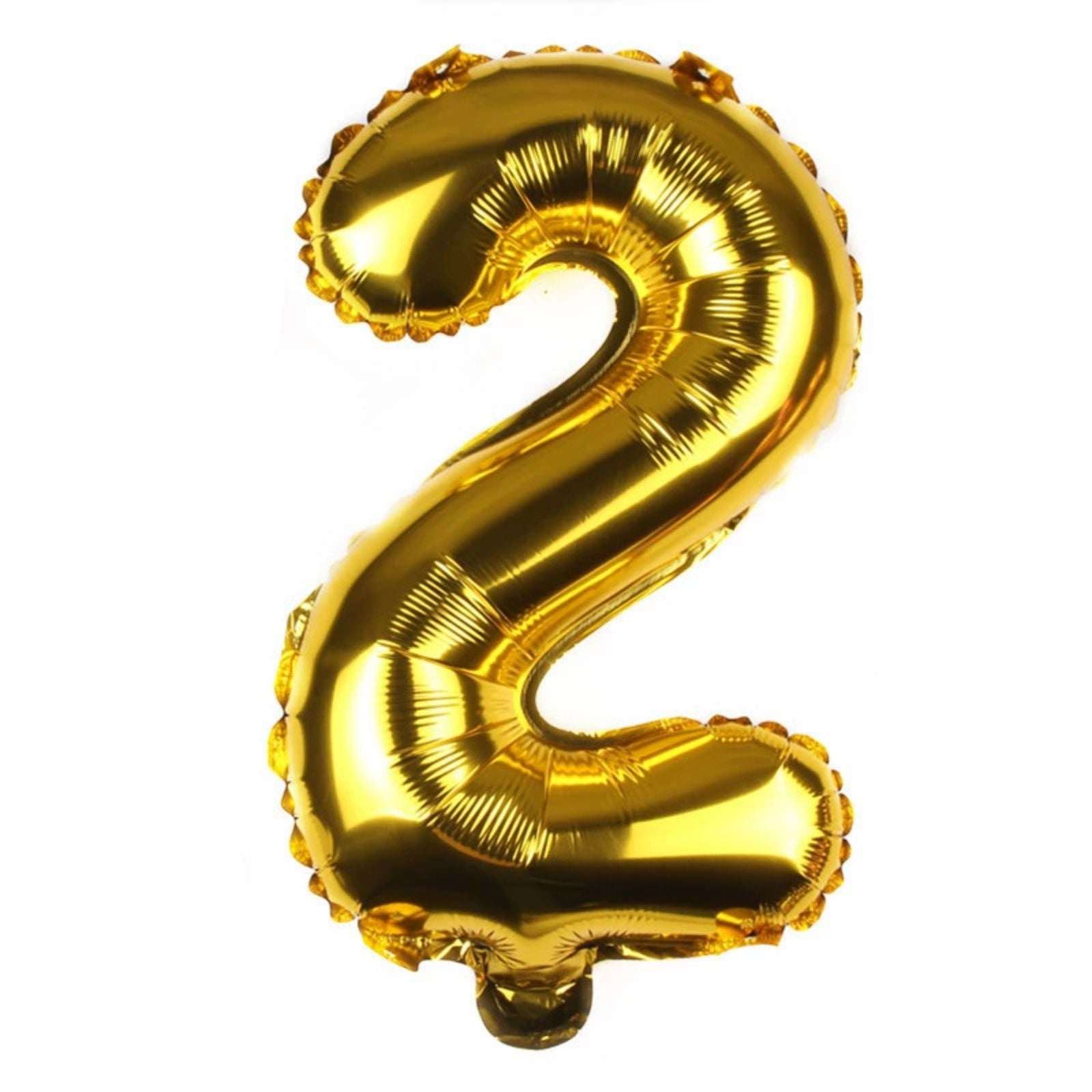 FUNXGO Folienballon Zahl  in Gold - 17 Zoll