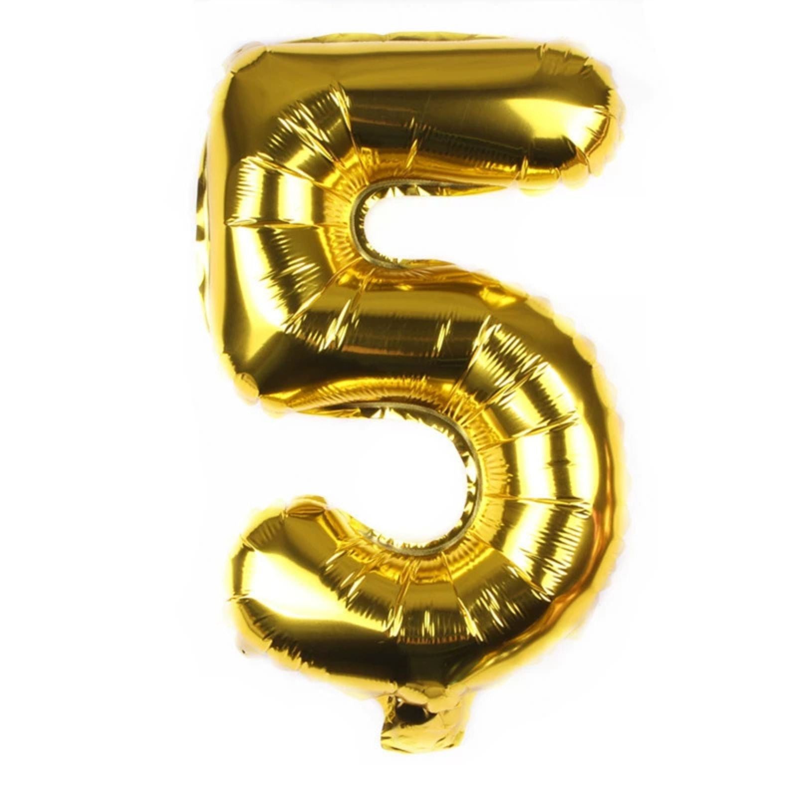 FUNXGO Folienballon Zahl  in Gold - 17 Zoll