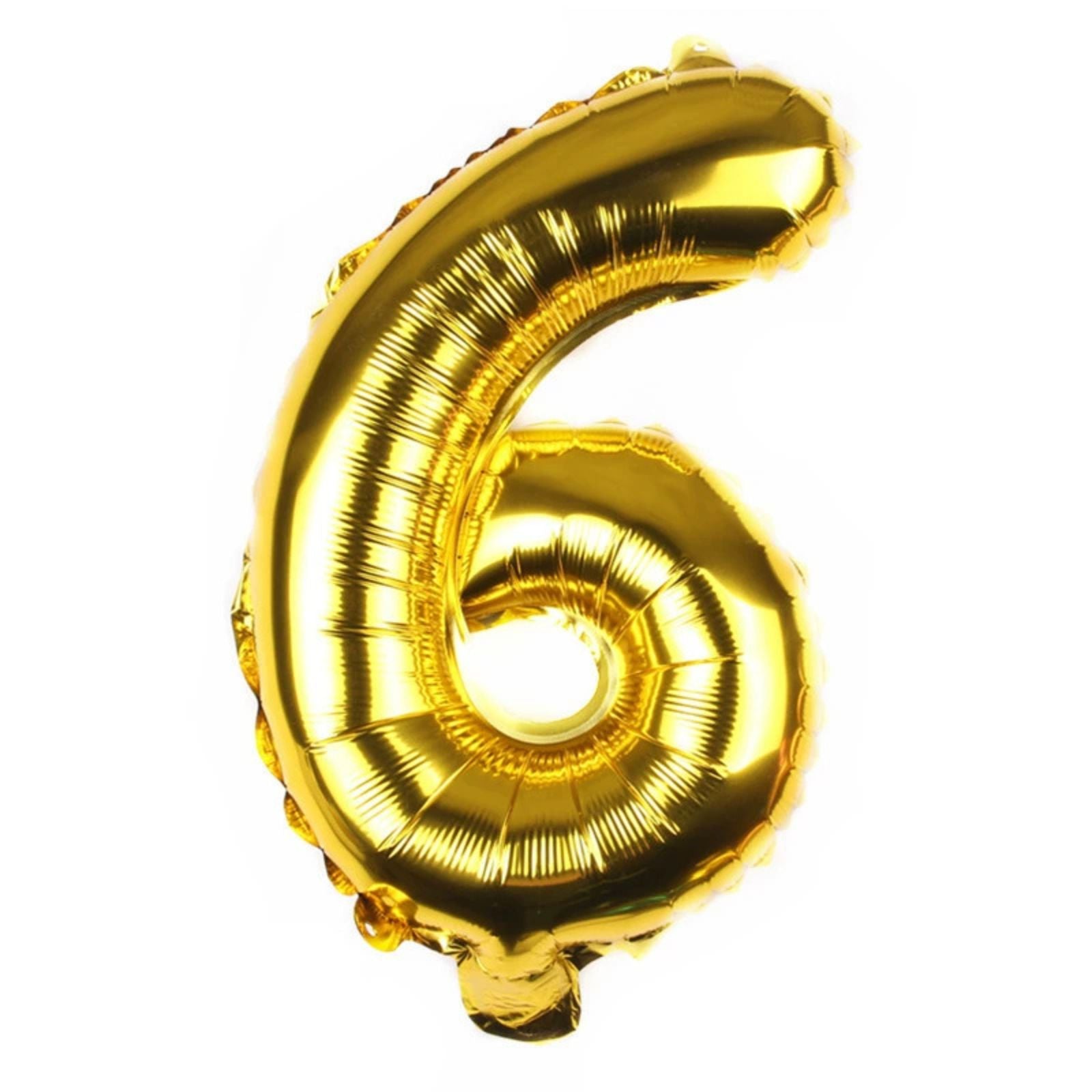 FUNXGO Folienballon Zahl  in Gold - 17 Zoll